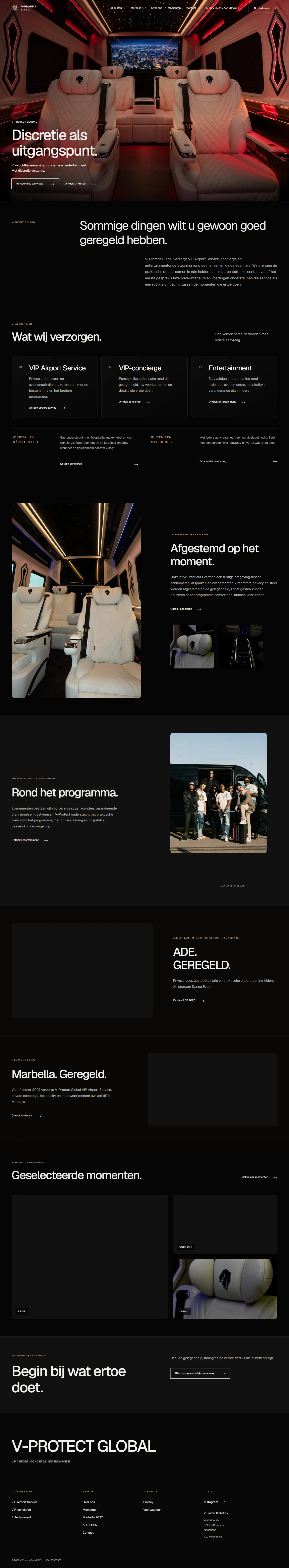 Homepage van V-Protect Global
